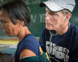 Project HOPE medical volunteers help out in the Barangay of Katapunit, the Philippines