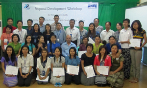 Project HOPE presents program development workshop in Myanmar.