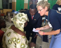 Volunteer Nurse Ann Marie Borden in Benin