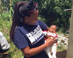Healthy baby after Project HOPE's medical intervention