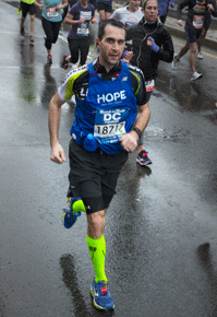 Volunteer Bill Brent ran the full marathon for the iHOPE team