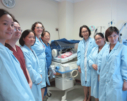 Premature Baby Lily with Abbott Fund of Nutrition Science and Project HOPE team at Shanghai Children's Medical Center