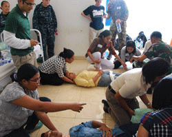 Project HOPE volunteers train nurses in Kupong, Indonesia on Pacific Partnership 2014