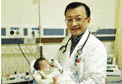 Dr. Zheng Jinhao with baby Xiao Ji at Shanghai Children's Medical Center
