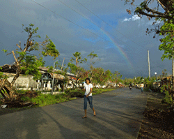 Typhoon Haiyan destroyed much of the Municipality of Tapaz in the Philippines
