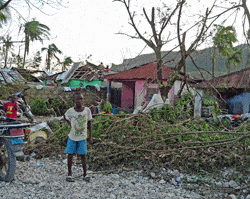 Hurricane Matthew devastation in Haiti