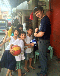 James Calderwood in Tacloban, the Philippines