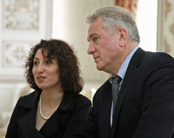 Jamilya Ismoilova (left) is a country representative for Project HOPE in Tajikistan