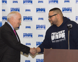 Jeremy Rosado meets John P. Howe, III, MD, President and CEO of Project HOPE