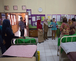 Visiting the Saving Lives at Birth program at the Puskesmes Tunjung Teja Heath Center near Serang Indonesia