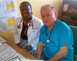 Volunteer Dr. Mary Blair-Giscombe in the Dominican Republic.