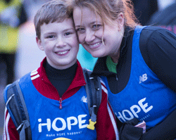 iHOPE team member Stacy Bowers with her son