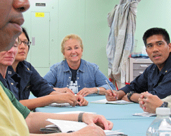 Pat Blanco volunteers for Project HOPE aboard the USNS Mercy on Pacific Partnership 2015
