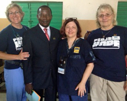 Volunteers work with Department of Health in Benin