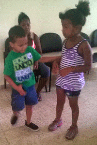 Dominican Republic children in health clinic