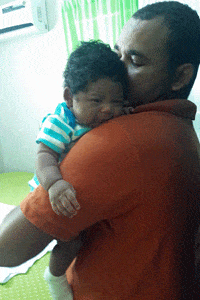 Dominican Republic father and baby