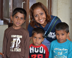 Volunteer Nurse Sama Shrestha in Nepal.