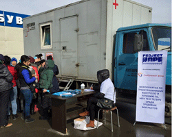 Project HOPE's mobile TB X-ray screening unit in Kazakhstan
