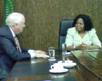 Dr. Howe meets with the First Lady of Namibia