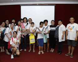 At the Rainbow Bridge summer camp in Guangzhou