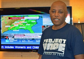HOPE's Global Logistics Manager, Weretaw Berhanu is part of team on the ground in Texas responding to Hurricane Harvey.
