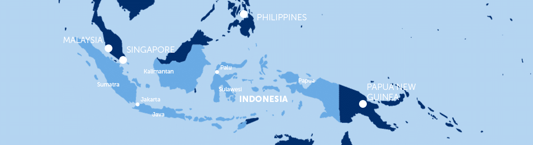 Map of SE Asia highlighting Indonesia