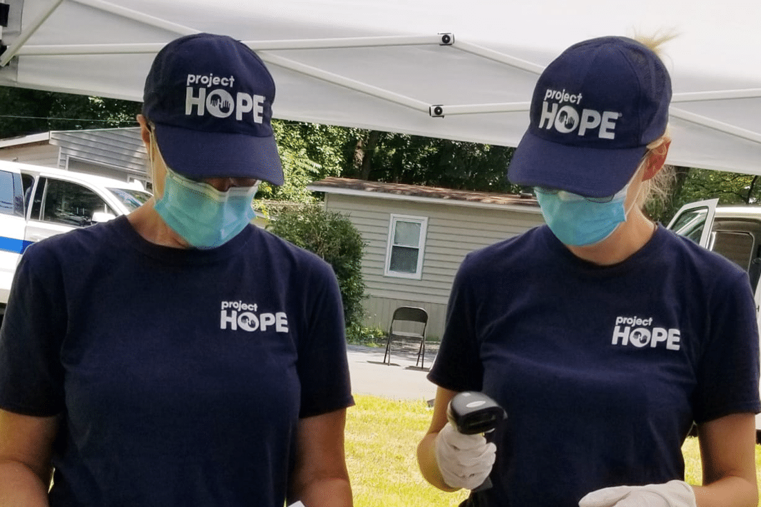 Project HOPE volunteers in Montgomery County, Maryland