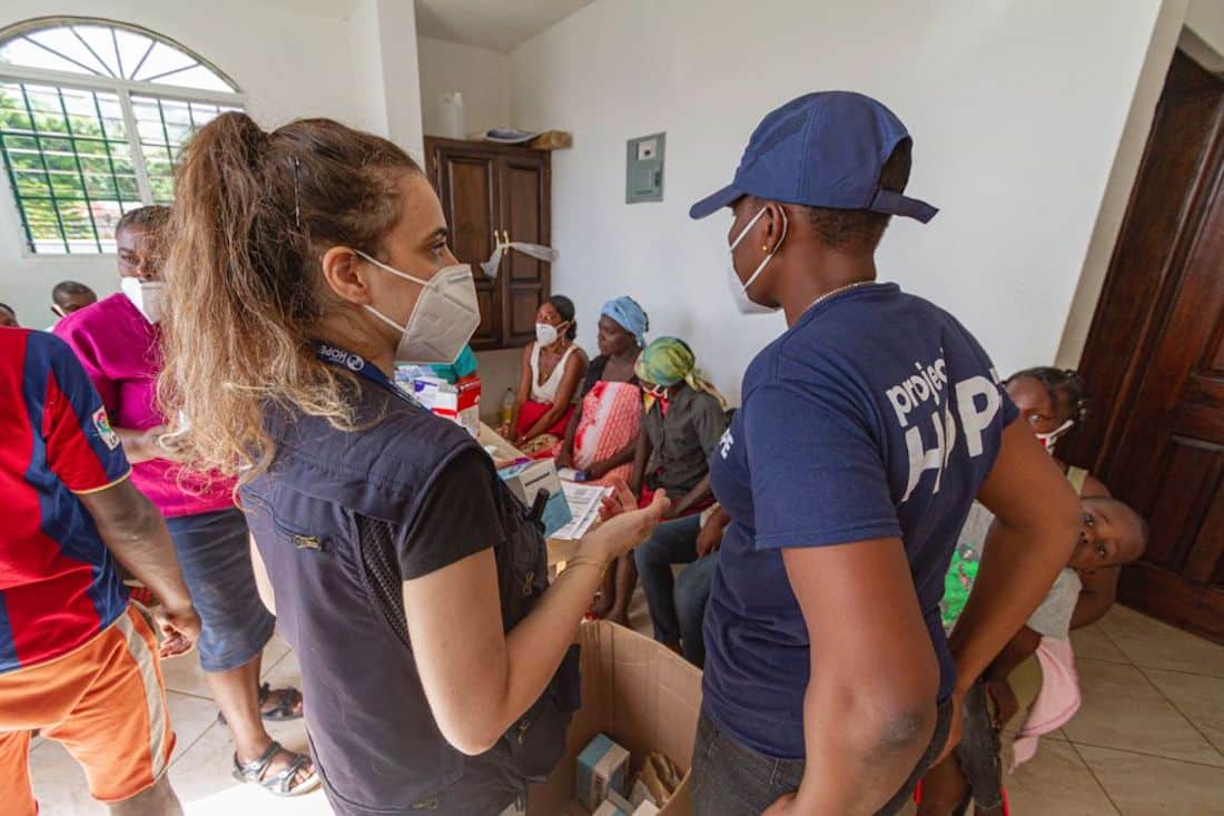 Project HOPE team members responding in Haiti