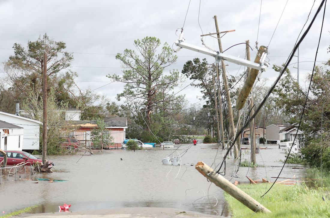 Hurricane Ida damage in LaPlace, Louisiana