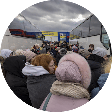 Crisis in Ukraine at Medyka Border