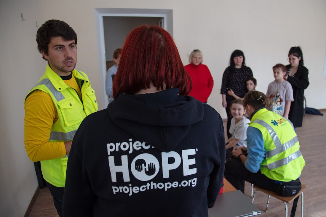 Project HOPE treating refugees in Moldova