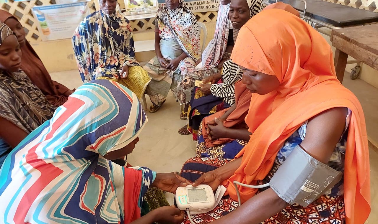woman receiving healthcare in Nigeria