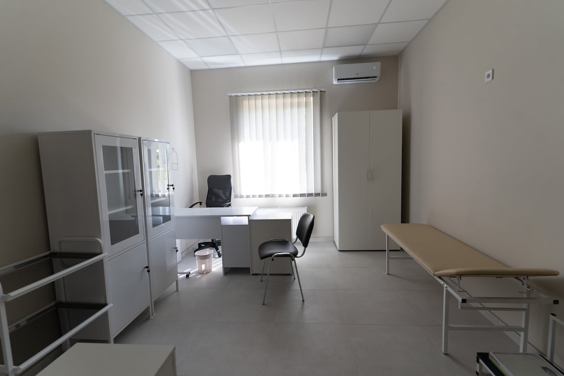 Newly renovated room in Ukraine hospital