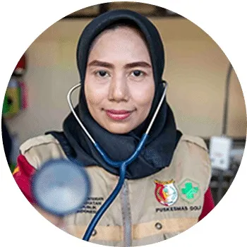 woman with stethoscope