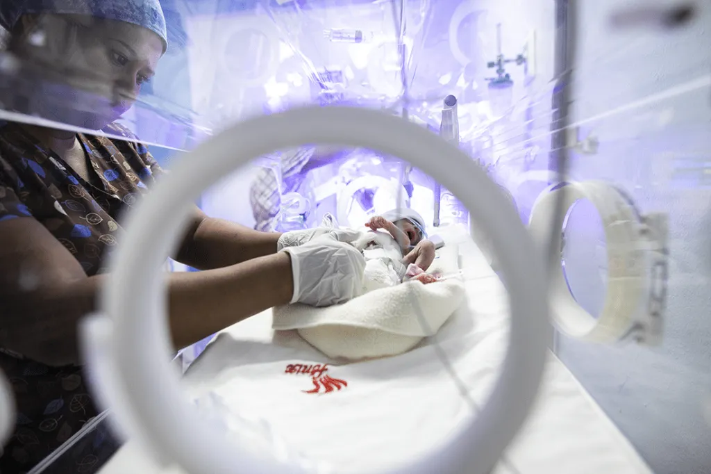 newborn inside NICU
